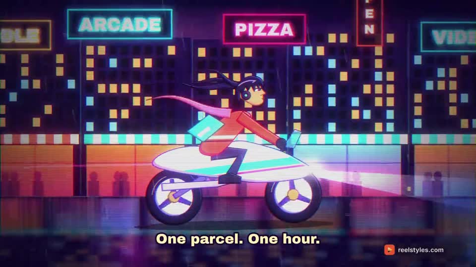 A frame from the Cel anime 80s example film